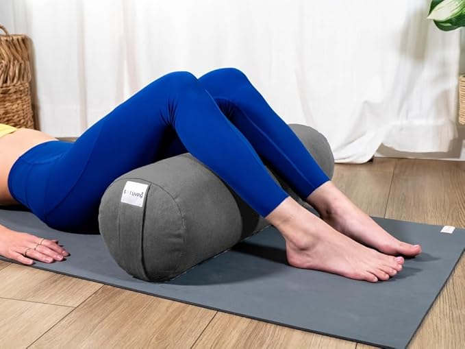 Sol Living Yoga Bolster Pillow Rectangular Meditation Cushion Cotton Meditation Accessories for Restorative Yoga Meditation Pillow Yoga Pillow Firm Body Pillow Bolster Pillow for Legs Removable Cover