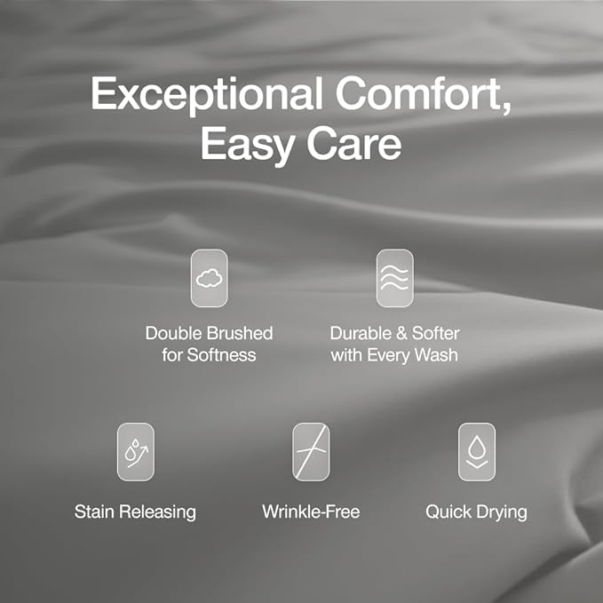 Coop Home Goods Comphy SoftSpa Pillowcase Set of 2, Dove Grey Super Soft Pillow Cases Standard Size, Luxury Spa, Breathable, Hotel Quality Pillow Cases
