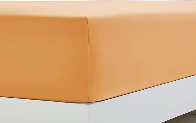 Clara Clark Bed Sheets, Premier 1800 Series 4 Piece Bed Sheet Set, Deep Pocket, Wrinkle, Fade, Stain Resistant, Luxury Soft Bedding Sheets & Pillowcases, California King, Apricot Orange