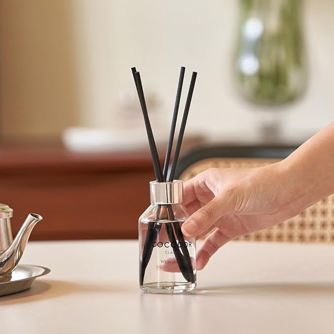 COCODOR Classic Reed Diffuser/Black Cherry/3.4oz(100ml)/1 Pack/Home Fragrance Scent Essential Oil Stick Diffuser for Bedroom Bathroom Home Décor