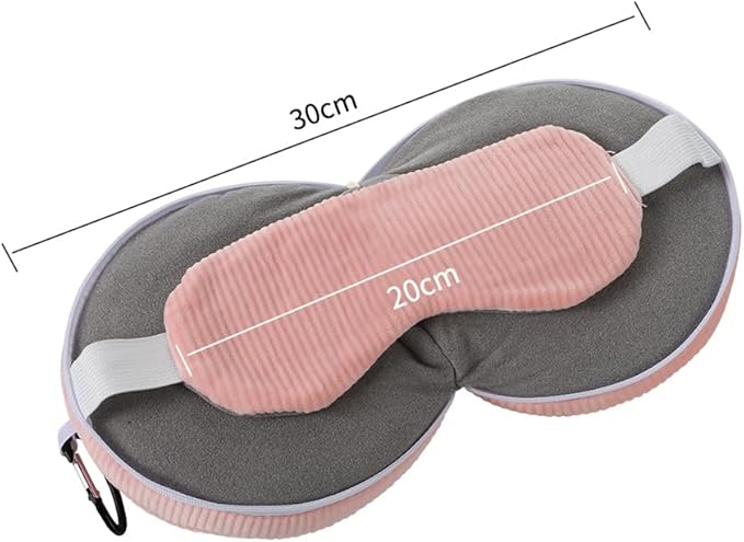 PENINSULA LOVE 2 in 1 Travel Pillow with Eye Mask Cotton Sleeping Neck Pillow for Airplane Portable Plane Travel Accessories