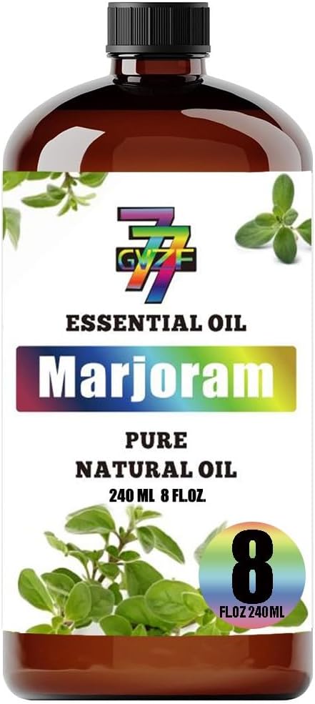Marjoram Essential Oil - Marjoram Oils for Diffusers, Humidifiers, DIY Candles, Soap, Cleaning, Home, Office, Yoga, Massage, Gifts - 8 fl oz (240 ml) - GV77ZF