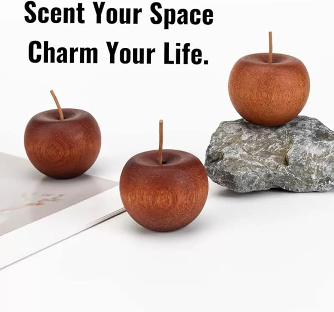 1 Packs Wood Apple Essential Oil Diffuser Bulk Small Passive Oil Diffusers Aromatherapy Round Wooden Grain Portable Air Freshener for Car Aromatherapy Home Office Bathroom(Brown)
