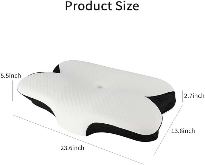 Cervical Neck Pillow for Neck Pain Relief and Sleeping, Ergonomic Contour Memory Foam Pillow with Breathable Pillowcase, Neck Support Pillow for Side, Back, Stomach