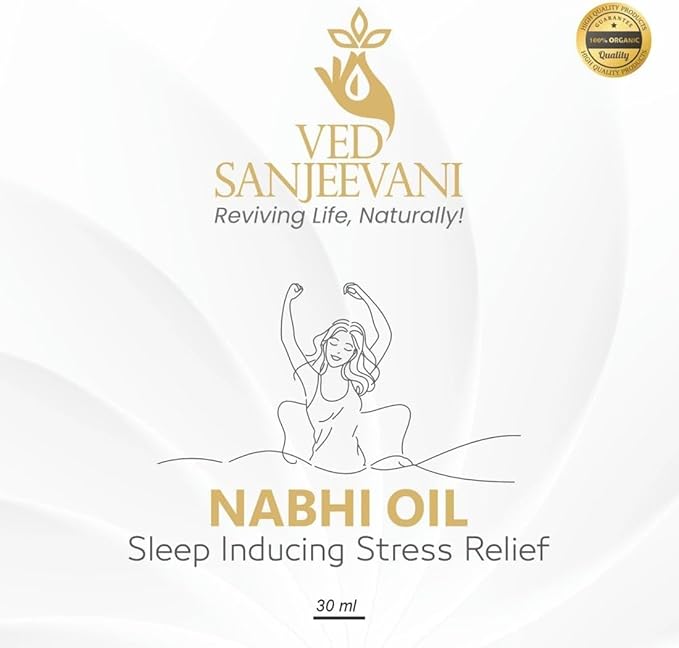 Sleep-Inducing Stress Relief Nabhi Oil for Deep Relaxation & Better Sleep Quality | Herbal Aromatherapy Navel Oil | Natural Calming Formula | 30 ml