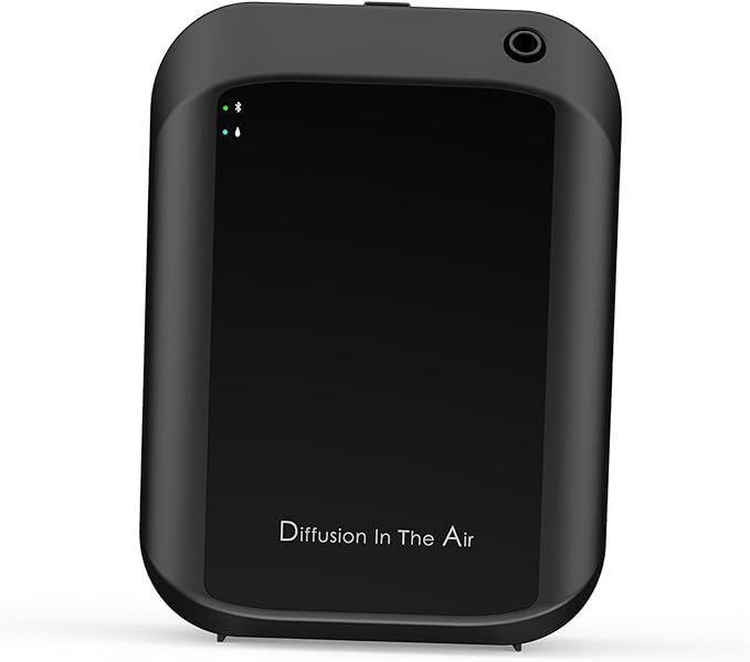 Bluetooth Smart Scent Air Machine Aromatherapy Diffuser with APP Control 150ml Essential Oil Diffuser Wall Mountable for Hotel Spa Home Office Black and White (Black)
