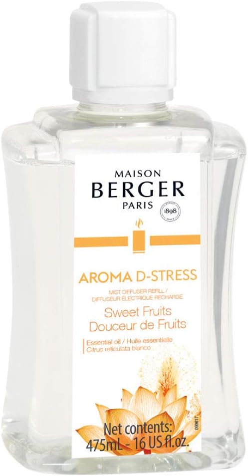 Fragrance Refill for Lampe Berger Ultrasonic Electric Mist Diffuser - 475 milliliters - 16 Fluid Ounces - Made in France (Aroma D-Stress)