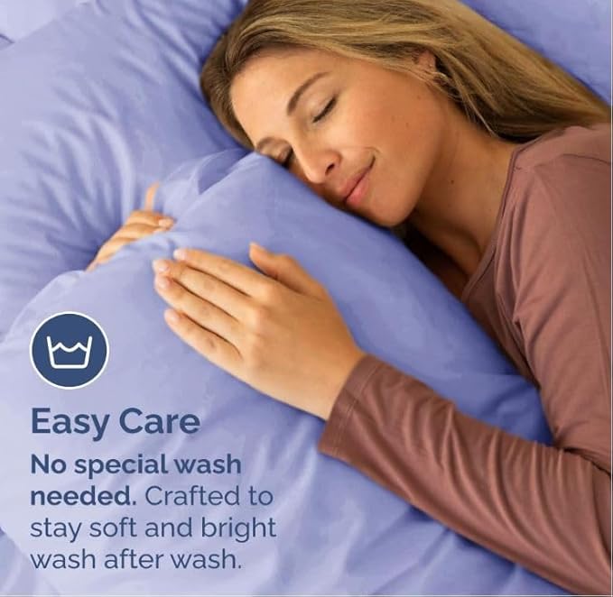 King Pillow Cases Set of 2 - Ultra Soft Hotel Quality Pillowcase Covers - Comfy, Cozy & Wrinkle Free - Shrinkage, Stain and Fade Resistant - Machine Washable Pillow Protectors - 2 Piece Set - Lavender