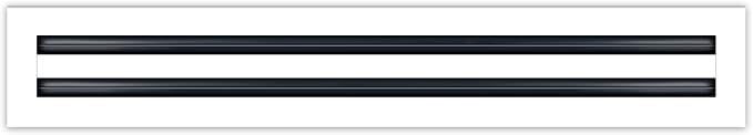 BUILDMART - 22x4 Modern AC Vent Cover - Decorative White Aluminum Air Vent - Standard Linear Slot Diffuser - Heating and Cooling Register Grille for Ceiling, Walls & Floors - Texas Buildmart