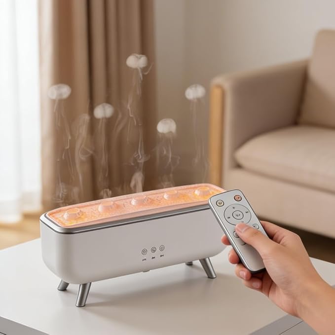 Elegant 300ml humidifiers for Bedroom with Music Rhythm and 7-Color Changing Essential Oil Diffuser for Home, Multi-Mode Mist Diffuser for Office and relaxationl