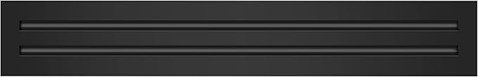 BUILDMART - 24x4 Modern AC Vent Cover - Decorative Black Air Vent - Standard Linear Slot Diffuser - Register Grille for Ceiling, Walls & Floors - Texas Buildmart