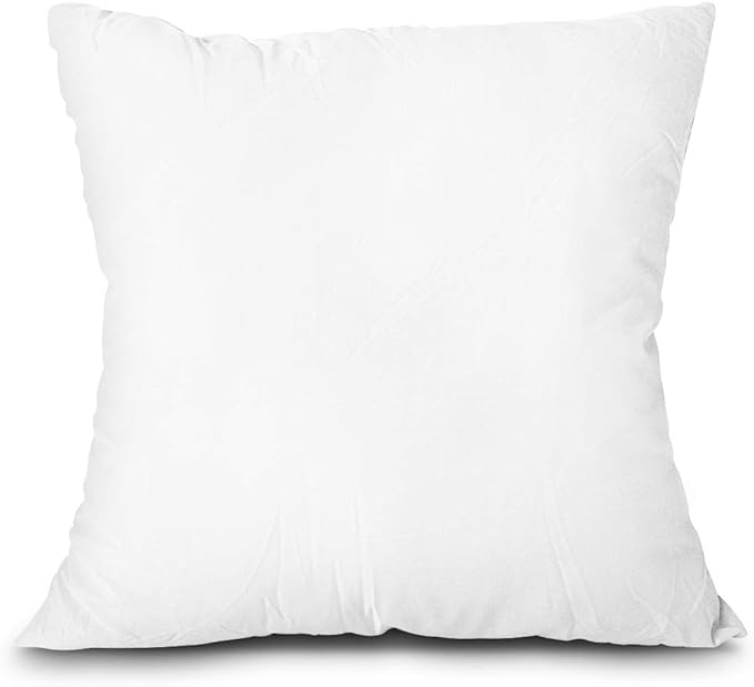 EDOW Throw Pillow Insert, Lightweight Soft Polyester Down Alternative Decorative Pillow, Sham Stuffer, Machine Washable. (White, 16x16)