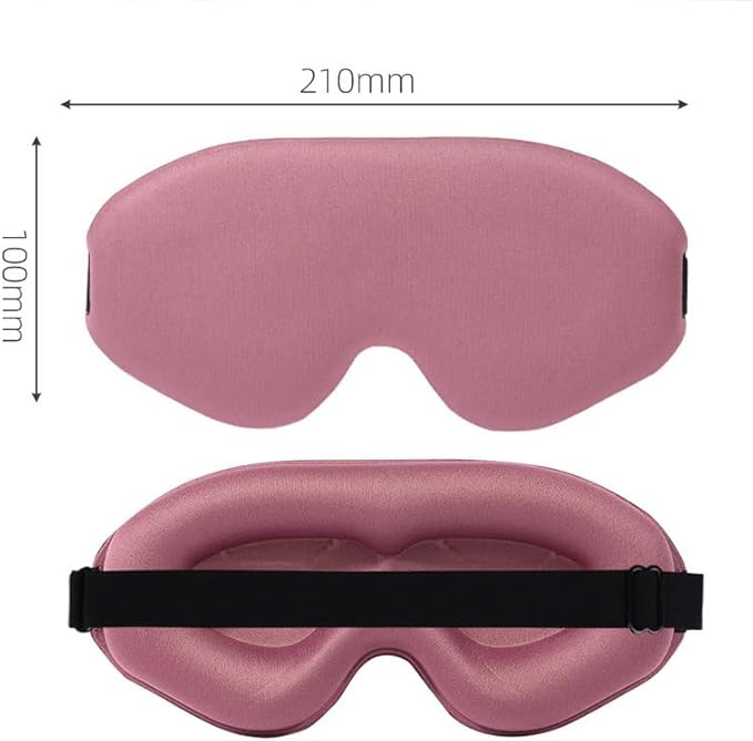 Sleep Mask for Side Sleeper, Light Blocking 3D Contoured Eye Mask, Zero Pressure Night Blindfold for Women & Men, Adjustable Strap, Soft Breathable Eye Cover