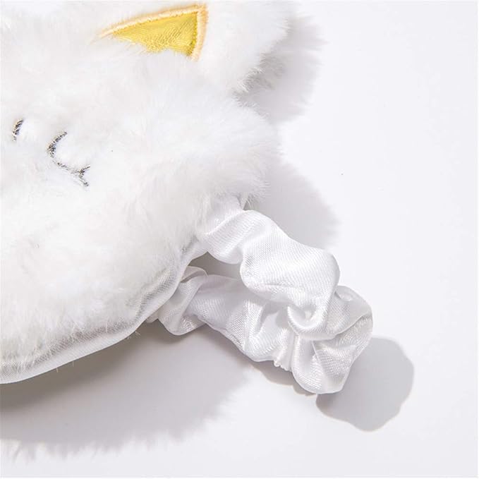 Cute Animal Sleeping Sleep Mask Soft Plush Blindfold Cute Rabbit Panda Koala Eye Cover Eyeshade for Kids Teens Girls Women (Unicorn Gold)