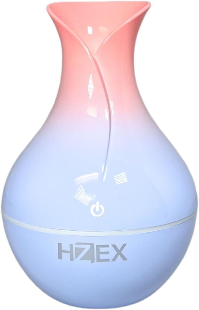 HZEX Spiral Essential Oil Diffuser with 7 Color Changing Lights and 5V USB Cable for Home Office, 130ml Mist Humidifier Silent Aroma Diffusers, Variant Colors (Twist)