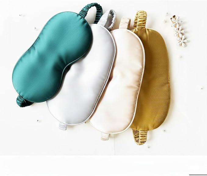 Silk Eye Mask for Sleeping - Satin Eye Cover with Silk Storage Bag Pink