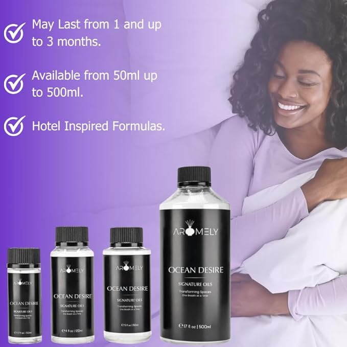 AROMELY My Way Diffuser Oil Blend | Luxury Home Fragrance Oil for Diffusers | Inspired by 1 Hotel | Signature Scent with Notes of Leather, Cardamom, Lemon, Cedarwood, Iris & Amber | 150ml