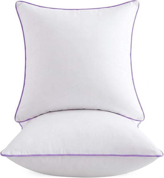 20x20 Pillow Inserts Set of 2 – Hypoallergenic Square Pillow Inserts, Oeko-TEX Certified Virgin Fiber Filling, Machine Washable