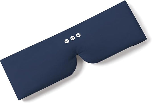 ALASKA BEAR Bluetooth Eye Mask and Sleep Headphone w/Thin Speakers, Comfortable Flat Earphones for Sound Therapy (Navy)