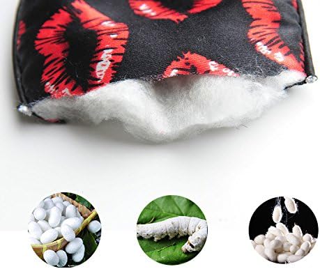 100% Mulberry Silk Sleep Mask Blackout, Cute Natural Sleeping Mask with Adjustable Elastic Strap, Satin Eye Cover for Men Women Adults (Leopard)