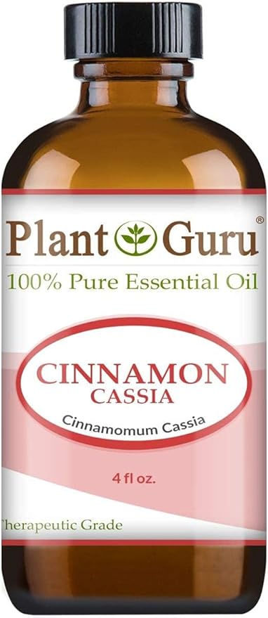 Plant Guru Cinnamon Cassia Essential Oil 4 oz 100% Pure Undiluted Therapeutic Grade