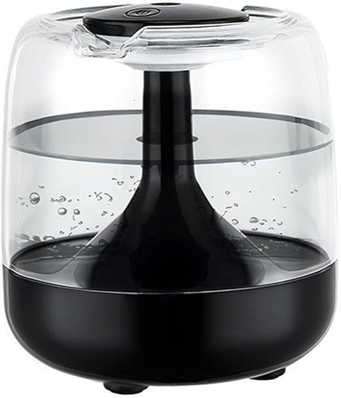 Minhe Quiet USB Humidifier for Bedroom & Office – 650ml Aromatherapy Diffuser with Colorful LED Light, Silent Mist, ABS, 2W Low Power Consumption, 8H Timer(black)