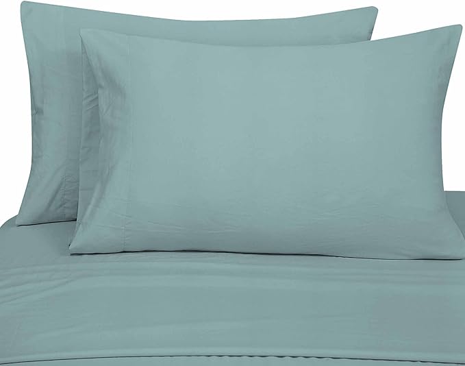 Royale Linens 6 Piece King Sheets Set - Soft Brushed 1800 Microfiber Bedding - 1 Fitted and 1 Flat Sheet, 4 Pillow cases - Wrinkle Free & Fade Resistant - Hotel Luxury Bed Sheets Set (Turquoise, King)