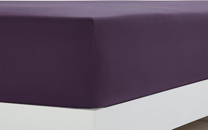 Clara Clark Bed Sheets, Premier 1800 Series 4 Piece Bed Sheet Set, Deep Pocket, Wrinkle, Fade, Stain Resistant, Luxury Soft Bedding Sheets & Pillowcases, California King, Purple Eggplant