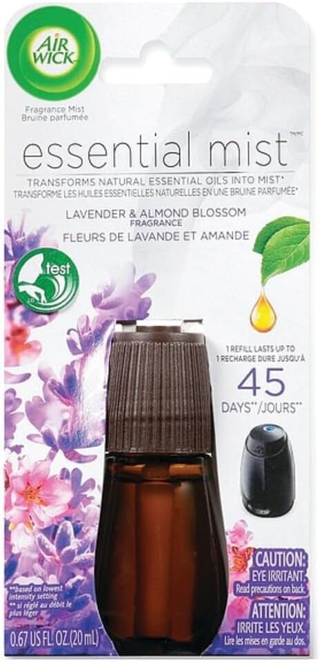 Air Wick Essential Mist, Fragrant Mist Diffuser, Lavender & Almond Blossom 0.67 oz (Pack of 6)