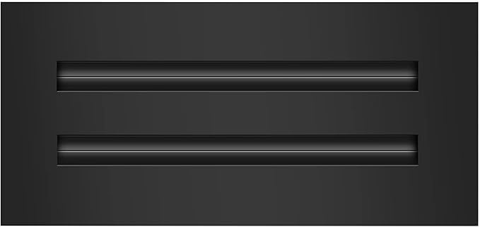BUILDMART - 10x4 Modern AC Vent Cover - Decorative Black Aluminum Air Vent - Standard Linear Slot Diffuser - Heating and Cooling Register Grille for Ceiling, Walls & Floors - Texas Buildmart