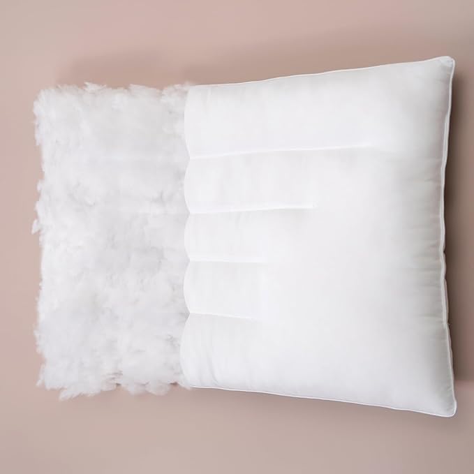 Pozino Flat Thin Pillows for Sleeping - King Size 1 Pack Slim Bed Pillows for Side Back Stomach Sleepers,2.5 inch Height Ultra Low Pillows,Down Alternative Filling