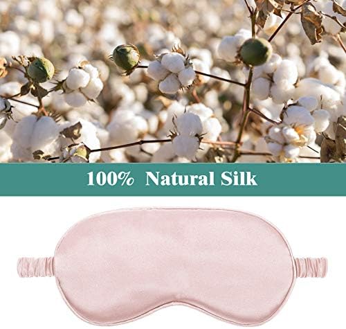 4 Pcs Silk Eye Mask for Sleeping Soft Satin Sleep Mask with Ear Plugs with Adjustable Strap Sleep Shading for Women Men Travel Nap Relaxation(Light Colors)