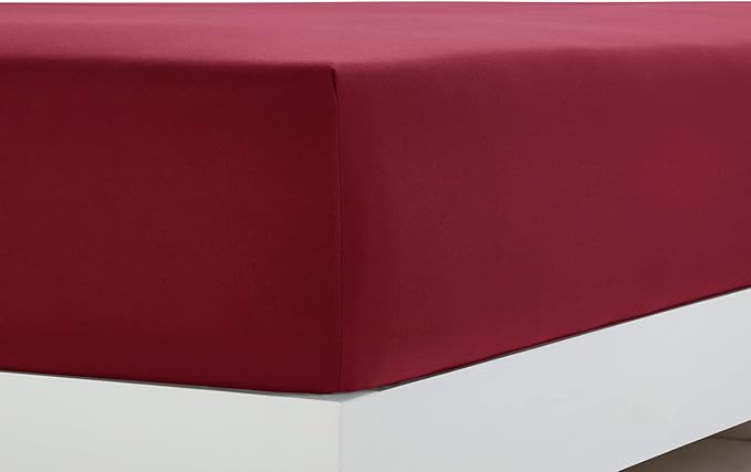 Clara Clark Bed Sheets, Premier 1800 Series 4 Piece Bed Sheet Set, Deep Pocket, Wrinkle, Fade, Stain Resistant, Luxury Soft Bedding Sheets & Pillowcases, Twin, Burgundy Red