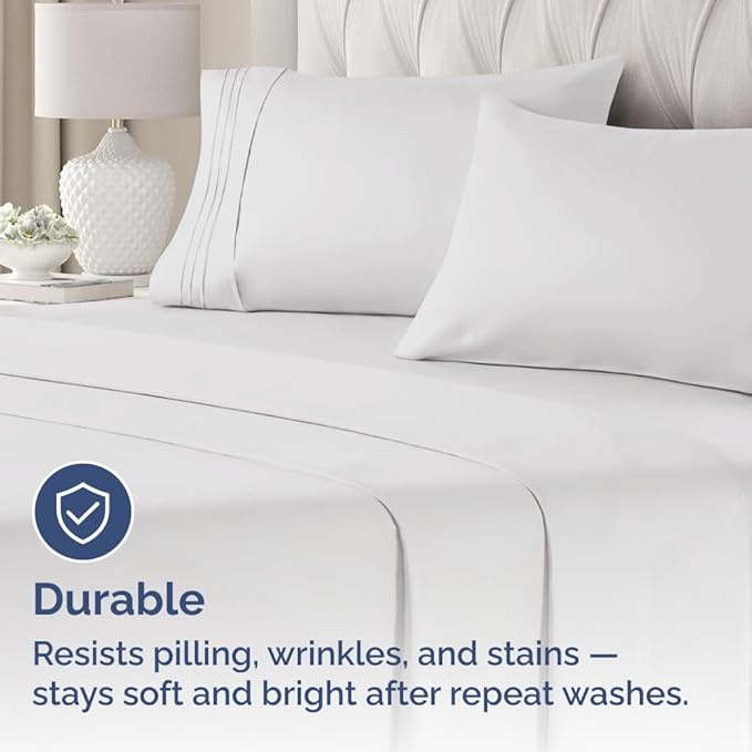 Standard Pillow Cases Set of 2 - Soft Hotel Quality Pillowcase Covers - Comfy & Wrinkle Free - Stain and Fade Resistant - Machine Washable Pillow Protectors - 2 Piece Set - Standard Size French Grey