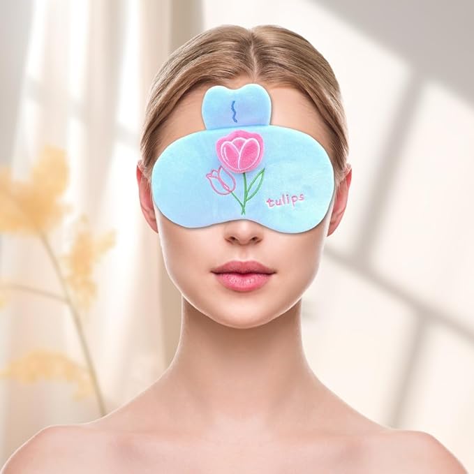 PERFECTSIGHT Cute Sleep Eye Masks (Blue Tulip)