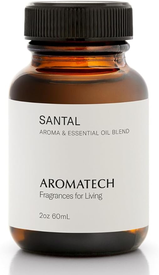 AromaTech Santal Aroma Essential Oil Blend: Luxury Hotel Inspired Aromatherapy with Amber, Vanilla, Cedar & Sandalwood for Ultrasonic Diffusers (2 Fl Oz (Pack of 1))