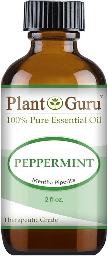 Peppermint Essential Oil 2 oz 100% Pure Undiluted Therapeutic Grade Extract of Mentha Piperita, Great for Aromatherapy Diffuser, Skin Body and Hair