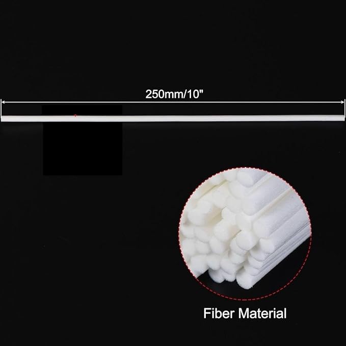 Urban Naturals Reed Diffuser Sticks 10 Inch White Fiber, 50 Count, High Absorbency for Aroma Diffuser Refill, Home Use