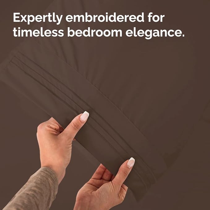 Standard Pillow Cases Set of 8 - Ultra Soft Hotel Quality Pillowcase Covers - Comfy, Cozy & Wrinkle Free - Shrink, Stain and Fade Resistant - Machine Washable Pillow Protectors - 8 Piece Set - Brown