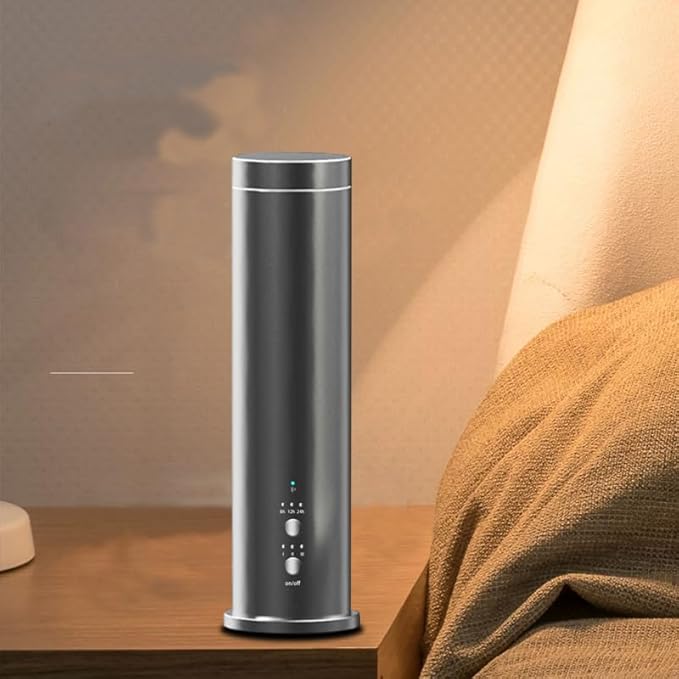 Smart Essential Oil Diffuser, 1500 Sq Ft Coverage, Cold Air Tech, Bluetooth App Control, Remote, Timer & Adjustable Mist, for Home Office Hotel - Black
