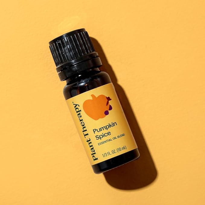 Plant Therapy Pumpkin Spice Fall Essential Oil Blend 10 mL (1/3 oz) Warm & Cozy Blend of Spices, Perfect Fall Scent, Mood-Boosting & Inviting