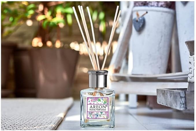 Areon Home Luxury Perfume Reed Diffuser + 10 Rattan Reeds, French Garden 150 ml