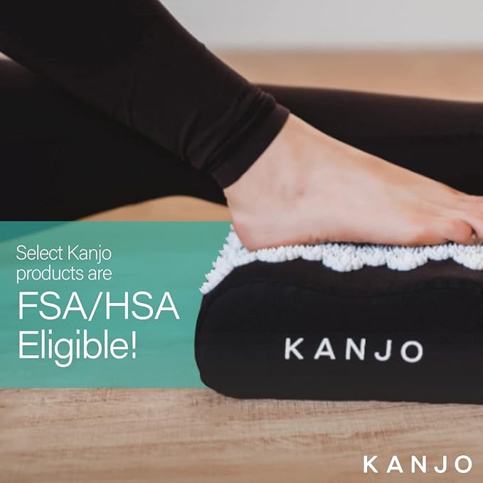 Kanjo Acupressure Cushion | Memory Foam Acupressure Pillow for Back and Sciatica Pain | 100% Cotton Linen Cover
