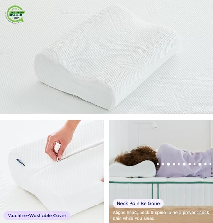 Ecosa® Pillow | Supreme Comfort & Support | #1 Pillow for Comfort | Adjustable Height | Best for All Sleep Positions | Machine Washable Cover | 100 Night Sleep Trial