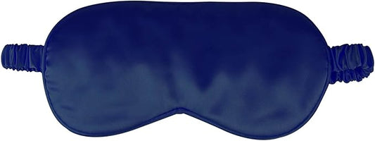 1 Pack Sleep Mask, Silk Eye Mask with Elastic Strap, Blindfold, Soft Silk Sleeping Mask for Girls, Women, Men (DarkBlue)