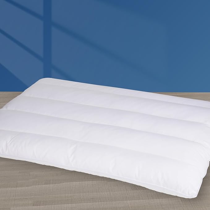 MINUPWELL Ultra Flat Small Pillow for Sleeping, 18x13in Small Pillow for Travel 7D High Support 2.5 inch Height Ultra Thin Mini Pillows -100% Cotton