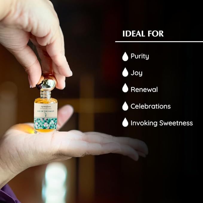 Lily of The Valley Anointing Oil 9ml (0.3 fl oz.)| Blessings from The Holy Lands | Blessed Olive Oil from Jerusalem with Biblical Spices | Natural Ingredients | Holy Oils for Prayer and Protection