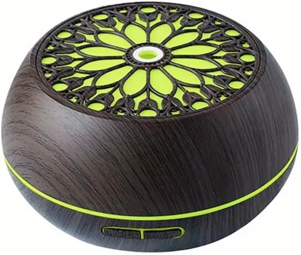 550ml Cool Mist Humidifier & Aroma Diffuser | 6 Essential Oils, Soundwave Technology, Remote Control, USB-Powered, Pre-Filter System & Stylish Pink Floral Design for Bedroom, Office, Living Roo