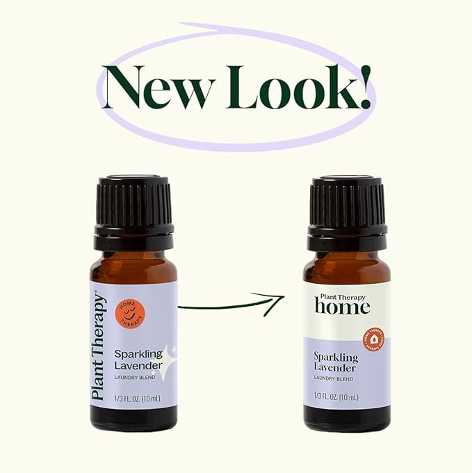 Plant Therapy Home Sparkling Lavender Laundry Essential Oil Blend 10 mL (1/3 oz) Pure, Undiluted, Wash Fragrance and Scent Enhancer