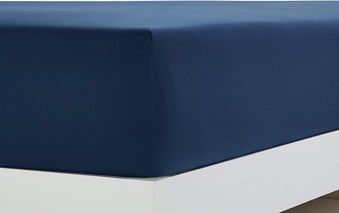 Clara Clark Bed Sheets, Premier 1800 Series 4 Piece Bed Sheet Set, Deep Pocket, Wrinkle, Fade, Stain Resistant, Luxury Soft Bedding Sheets & Pillowcases, Queen, Navy Blue